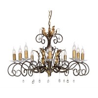 Lustre opulent GOTICA Bronze Or Ø90cm