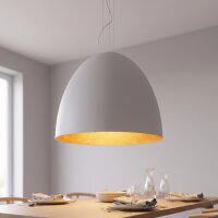 Suspension Ø 75 cm grand en blanc cuivre mat 7x E27