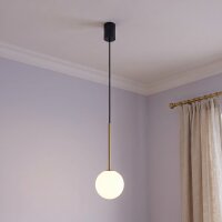 Suspension Boule Abat-jour &Oslash; 16 cm en noir blanc...
