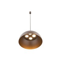 Suspension ronde Ø 50 cm brun mat métal 4x...