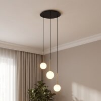Lampe à suspendre en noir blanc or mat 3-flamme G9...