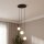 Hängelampe in Schwarz Weiß Gold matt 3-flammig G9 Glas