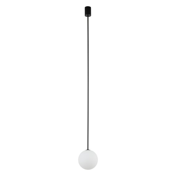 Suspension en verre Boule G9 Ø 16 cm Noir Blanc