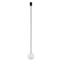 Suspension en verre Boule G9 Ø 16 cm Noir Blanc