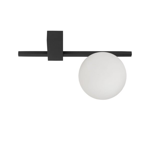 Plafonnier G9 Noir Blanc Verre Aluminium Moderne