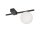 Plafonnier G9 Noir Blanc Verre Aluminium Moderne