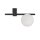 Plafonnier G9 Noir Blanc Verre Aluminium Moderne