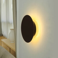 Applique LED métal Ø 15 cm brun mat 3000 K...