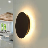 Applique plate LED Marron 3000 K ronde Ø 25 cm...