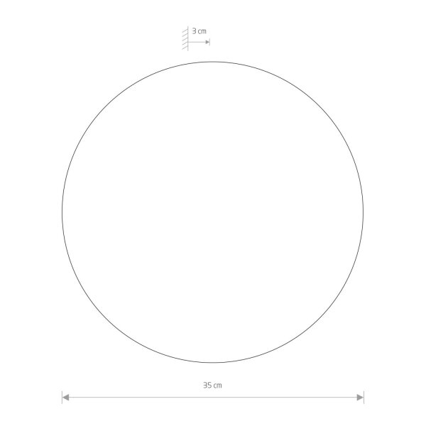 Applique LED en cuivre mat 3000 K métal rond Ø 35 cm