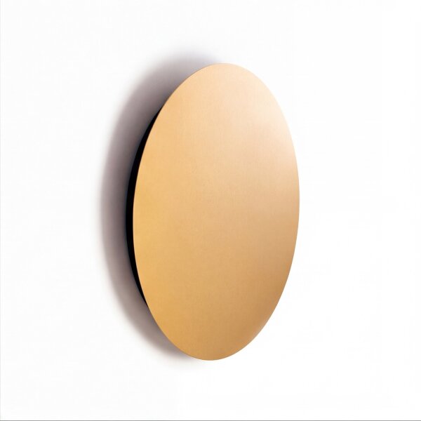 Runde Wandlampe LED Ø 35 cm in Gold matt flach Metall