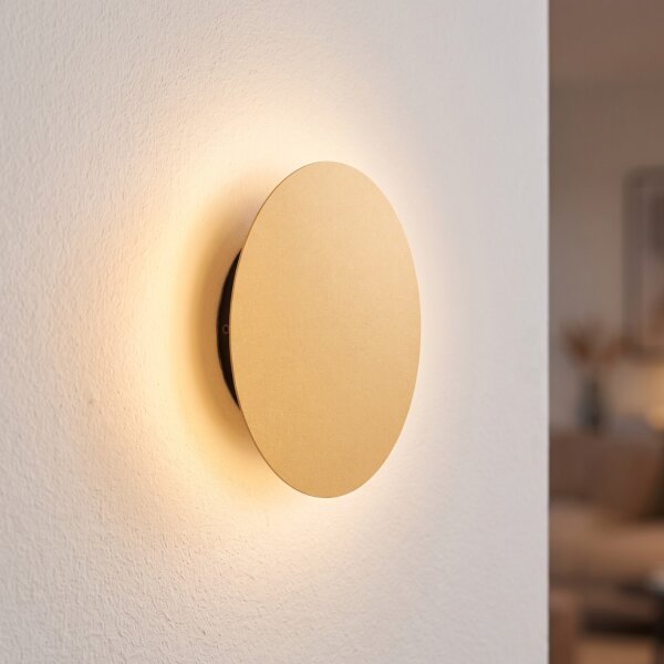 LED Wandleuchte indirekt Ø 15 cm in Gold matt 3000 K 60 lm
