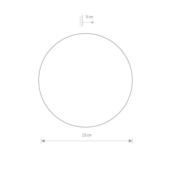 LED Wandleuchte indirekt Ø 15 cm in Gold matt 3000 K 60 lm