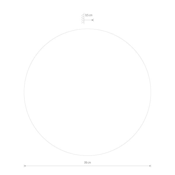 miroir mural éclairé LED 3000 K 90 lm Ø 39 cm rond indirect