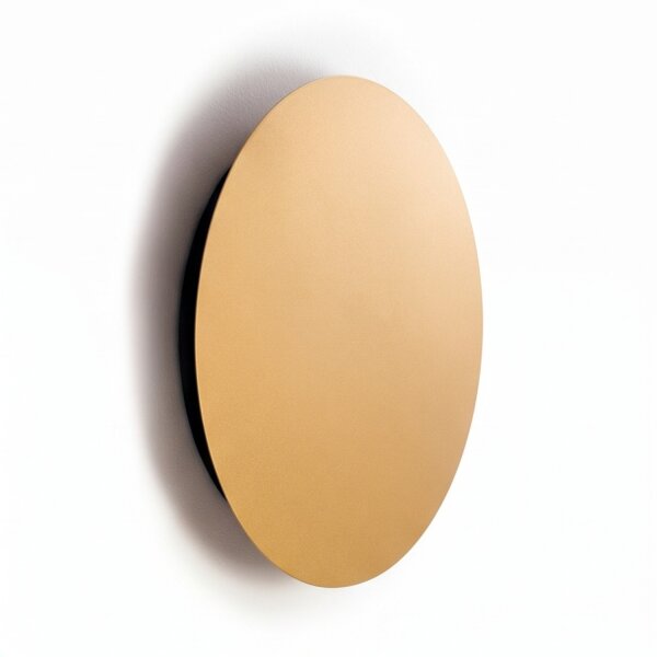 Applique LED or mat Ø 25 cm en 3000 K rond métal