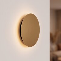 LED Wandleuchte Gold matt Ø 25 cm in 3000 K rund...