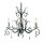 Lustre design noir argent&eacute; Hauteur r&eacute;glable
