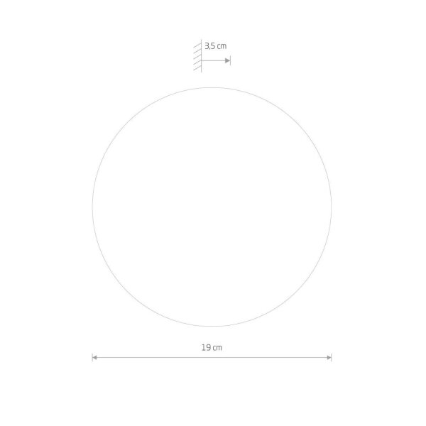 LED Wandspiegel beleuchtet Ø 19 cm 3000 K 30 lm rund