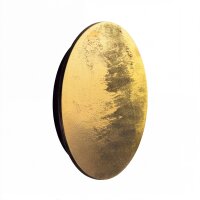 Applique LED ronde Ø 25 cm en or 3000 K 130 lm bois