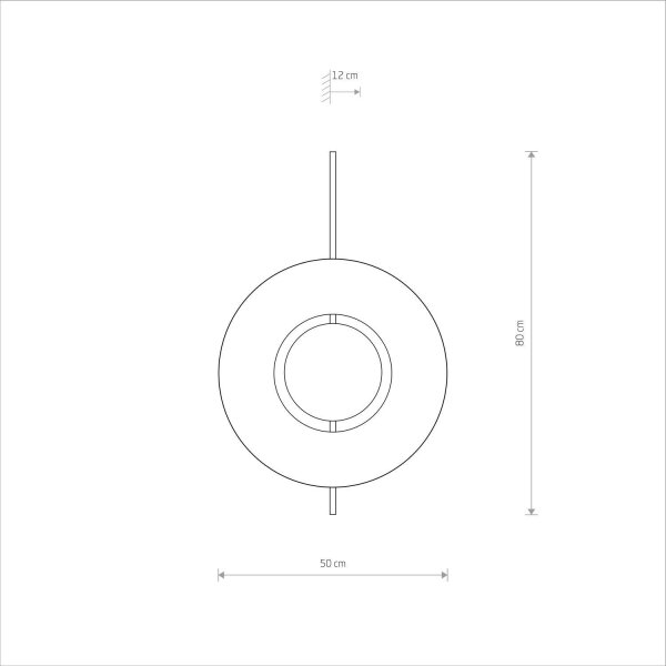 Applique bois métal L : 50 cm 2x GX53 décoratif indirect