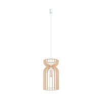 Suspension E27 Ø 26 cm Blanc Nature Bois...