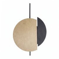 Applique grande H : 80 cm bois métal plat indirect...