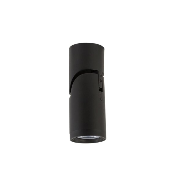 Spot mural noir GU10 Ø 6,9 cm aluminium orientable