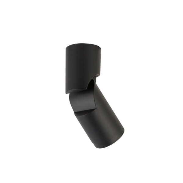 Spot mural noir GU10 Ø 6,9 cm aluminium orientable