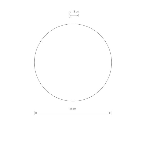 Applique LED Ø 25 cm ronde Noir 3000 K 130 lm Métal