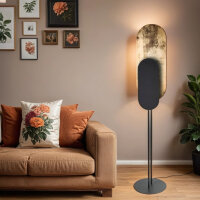 Lampadaire décoratif 163 cm GX53 noir or en...