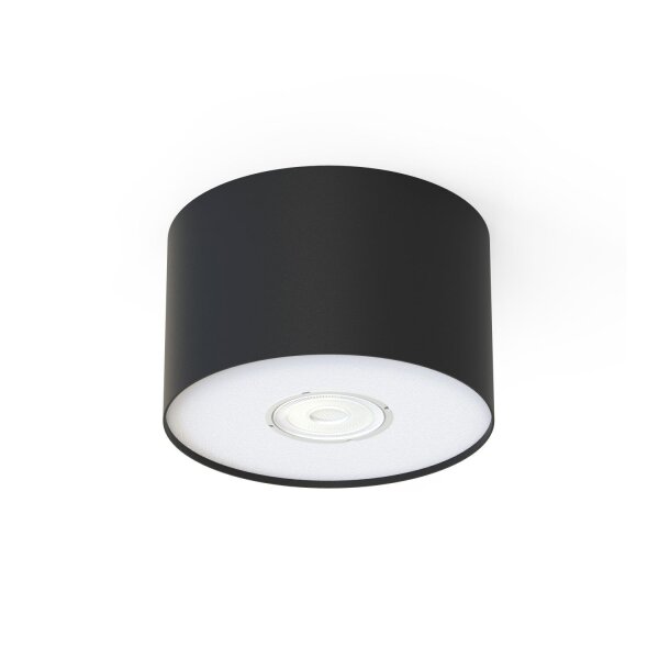 Spot Schwarz GU10 Ø 12,7 cm klein H: 8 cm Modern Aufputz