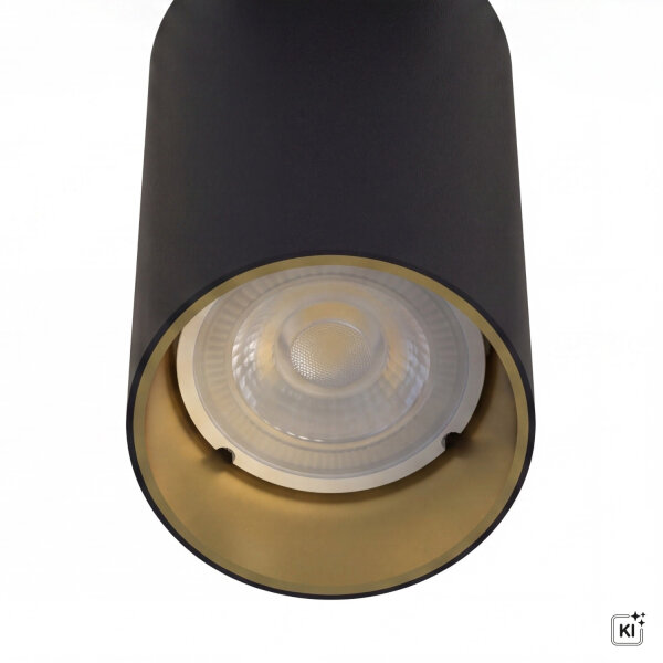 Spot Lampe encastrée en noir or GU10 orientable