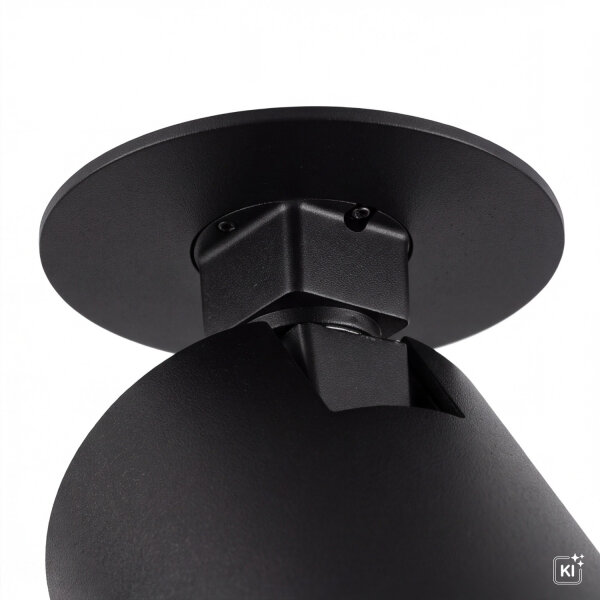 Spot Lampe encastrée en noir or GU10 orientable