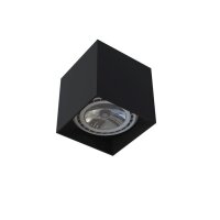 Spot de plafond GU10 L : 12 cm Cube Noir Aluminium WARTA