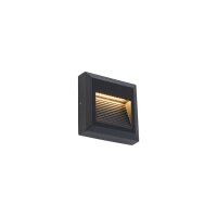 LED Außenlampe IP54 Schwarz 3000 K quadratisch