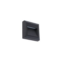 LED Außenlampe IP54 Schwarz 3000 K quadratisch