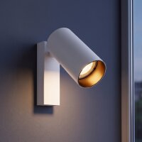 Leseleuchte Wei&szlig; Gold GU10 Metall verstellbar Modern