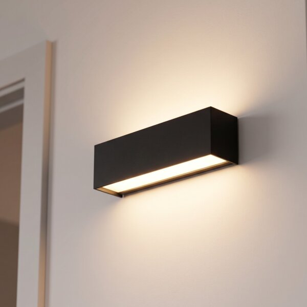 Applique murale Up Down noir E14 métal L : 26 cm petite