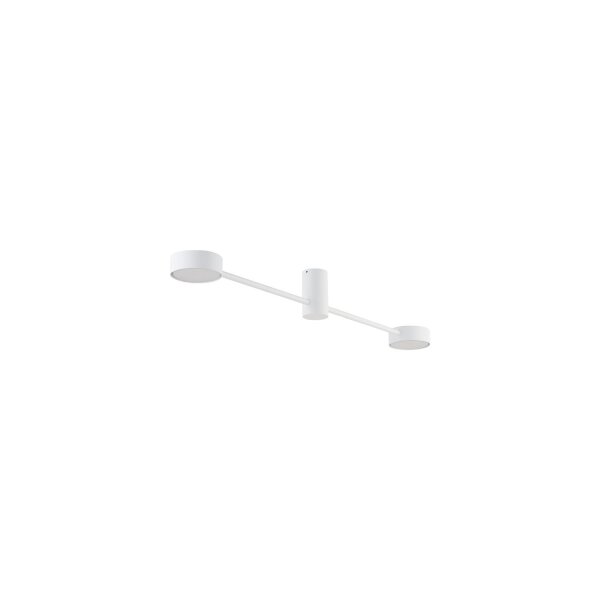 Plafonnier à 2 flammes blanc GX53 métal 68 cm de long