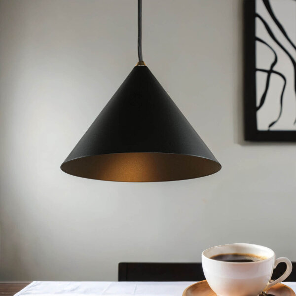 Lampe à suspendre noire GU10 Ø 20,5 cm métal rétro design