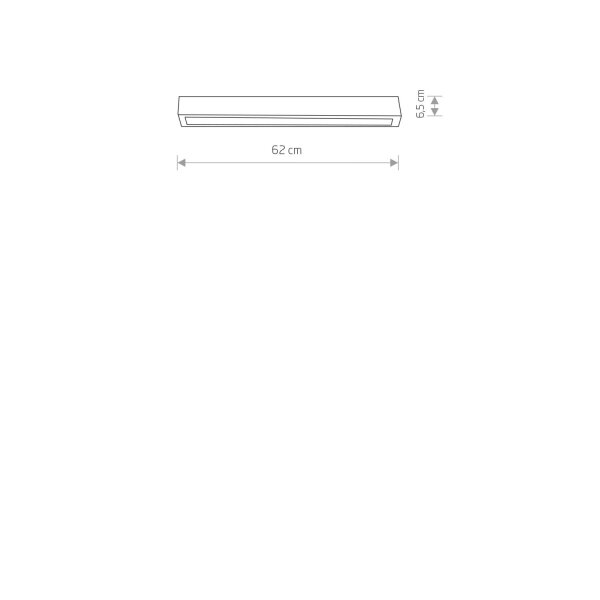 Deckenlampe Grau 62 cm lang T8 LED mit 3000 K warmweiß