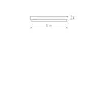 Deckenlampe Grau 62 cm lang T8 LED mit 3000 K warmweiß