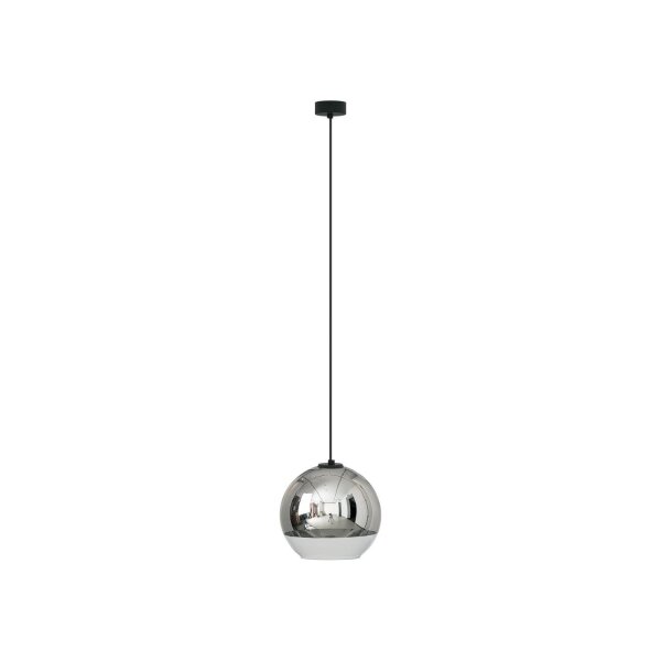 Hängeleuchte Kugelschirm Chrom Ø 25 cm Metall Glas E27