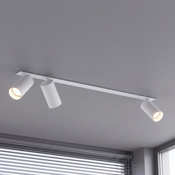 Deckenspot 3-flammig Einbau Weiß GU10 Metall 70 cm lang