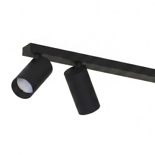 Spot de plafond 4 flammes noir GU10 118 cm de long Moderne