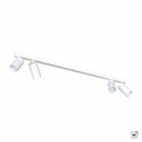 Deckenspot Weiß 4-flammig GU10 verstellbar 118 cm lang
