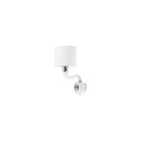 Applique murale Chrome Blanc E14 Tissu Métal...