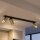 Deckenspot 3-flammig in Messing Schwarz GU10 70 cm