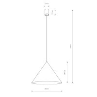 Hängelampe Metall Ø 50 cm GU10 Weiß...