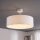 Plafonnier à faible éblouissement 3x E27 Ø 50 cm Blanc Abat-jour en tissu